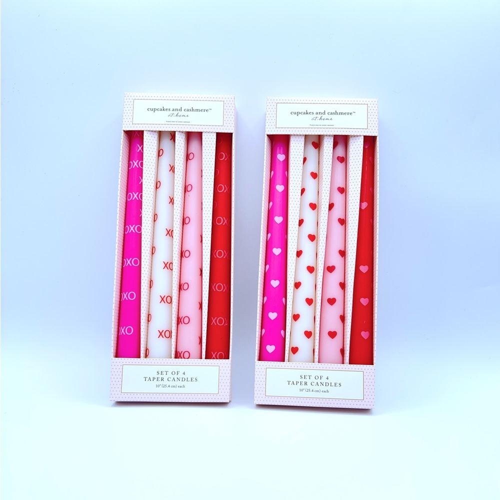 COPY - 2 pack! Cupcakes and Cashmere taper valentines candles